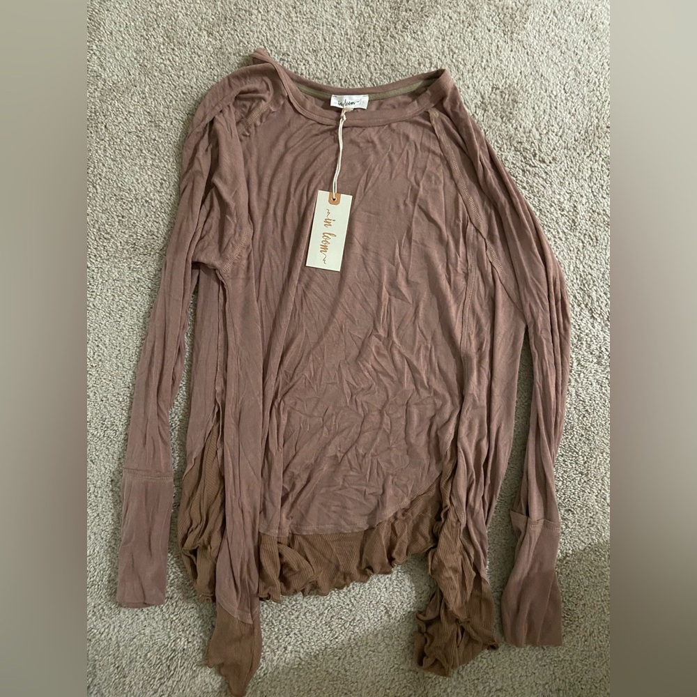 New Brown long sleeve shirt